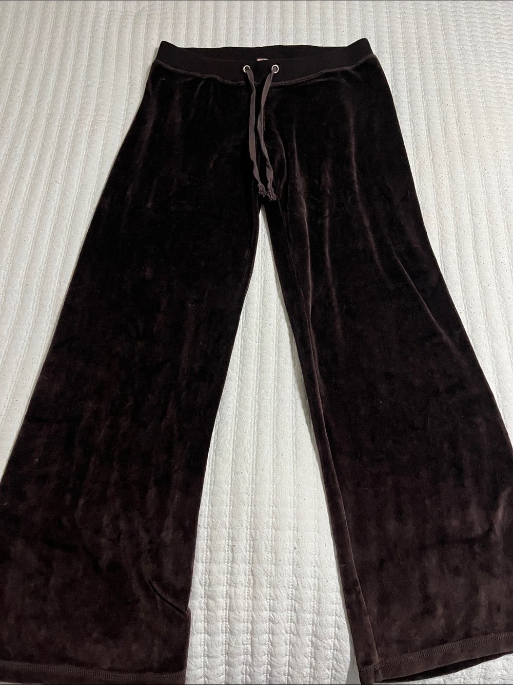 Juicy Couture Women's Velour Straight-Leg Pants - Dark Brown